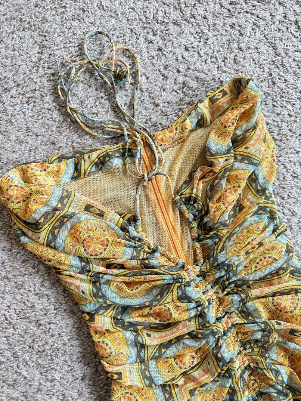 Alexis Alva Ruched Mini Dress in Aztec - Picture 4 of 10